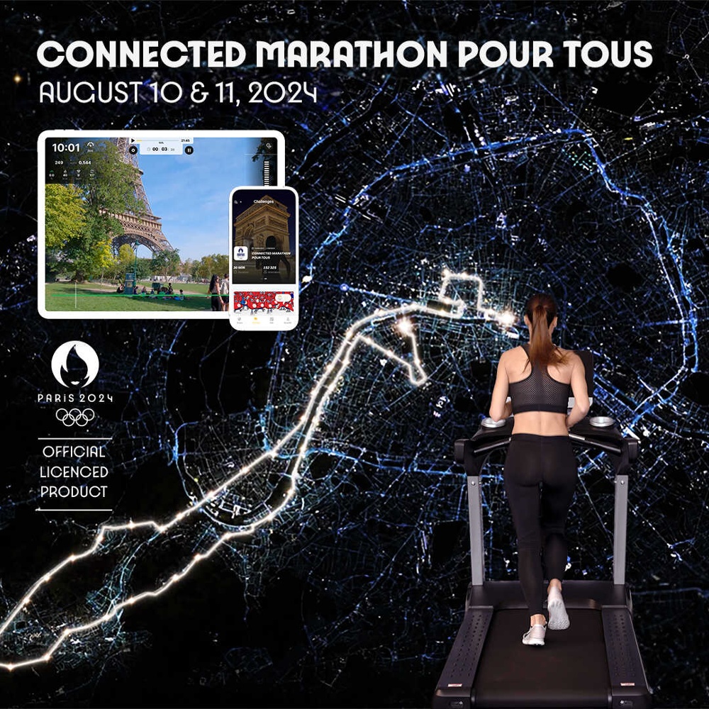 Paris 2024 connected Marathon Pour Tous on Kinomap